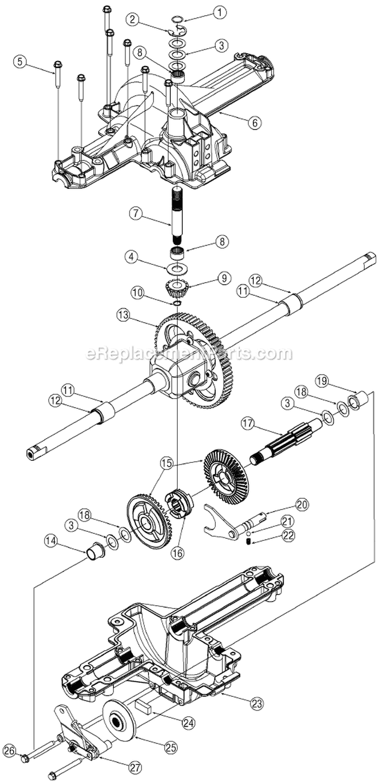 Page H Diagram and Parts List for 13A3761G700 2005 Yard Machines Lawn Tractor